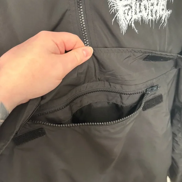 FULL OF HELL metal band 3/4 zip windbreaker raincoat - Picture 7 of 9